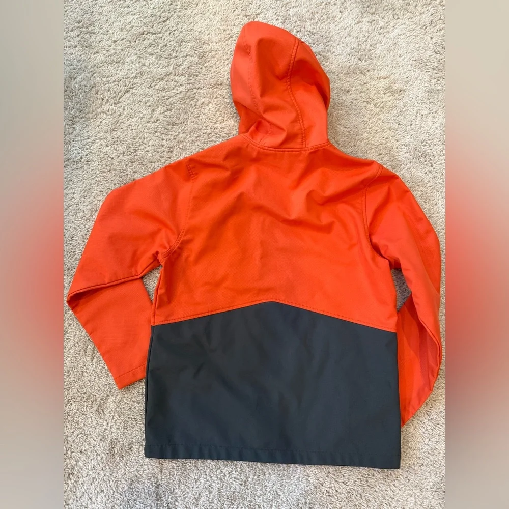 Free Country SZ XXL 14-16 boys orange/grey hooded jacket. Like new